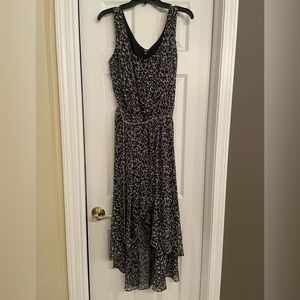 Gorgeous black/gray leopard print dress Women SZ 8